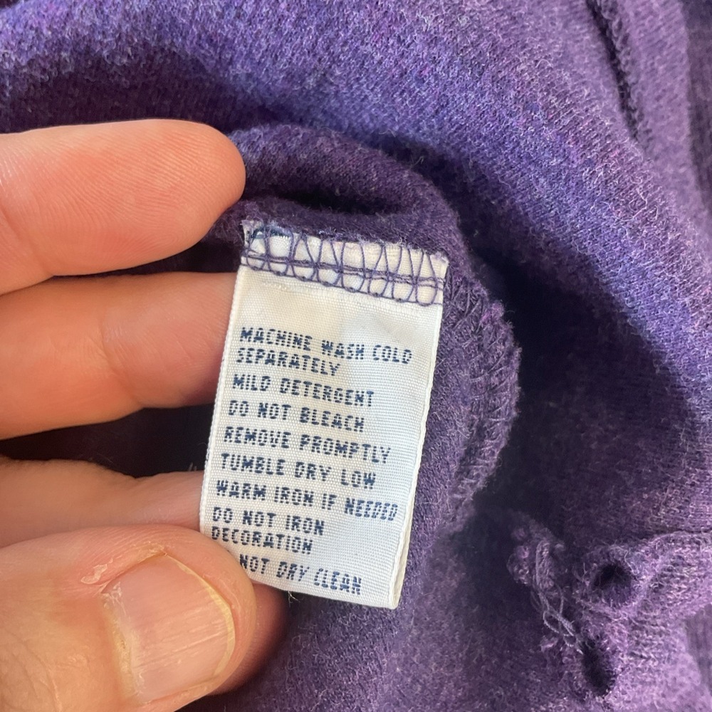 Polo by Ralph Lauren Purple 1/4 Zip Pullover Sweatshirt Sweater Mens L Classic - Picture 8 of 11